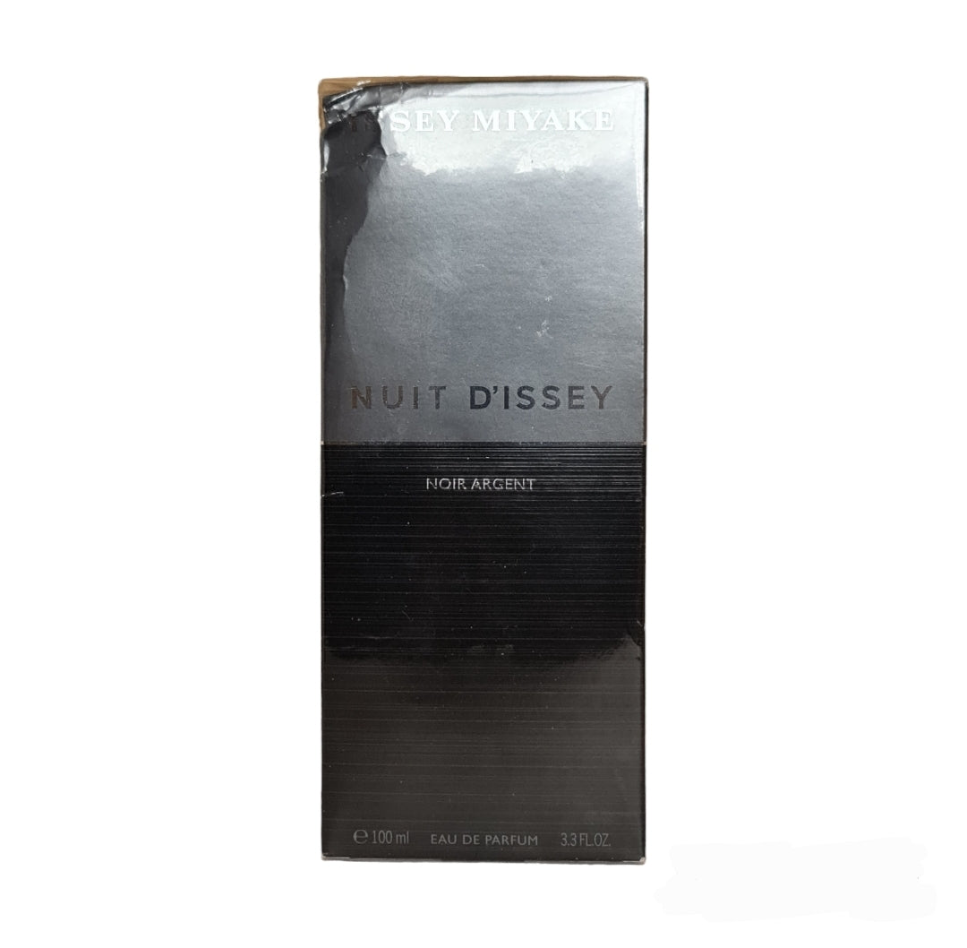 Issey Miyake Noir Argent Eau De Parfum 100ml.  Perfume and fragrance. Front Image.