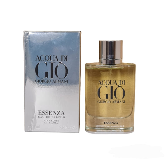 Giorgio Armani Acqua di Gio Essenza Eau de Parfum 75ml Pour Homme. Perfume and fragrance. Front Image.