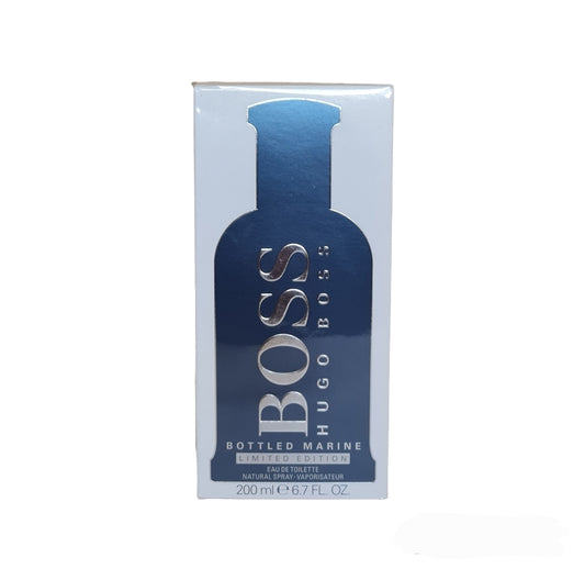 Hugo Boss Boss Bottled Marine Eau de Parfum 200ml. Limited Edition.  Perfume and fragrance. Front Image.