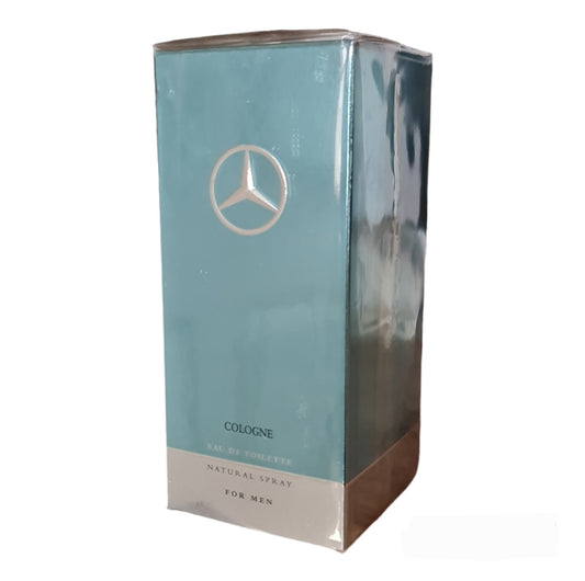 Mercedes Benz Cologne Eau de Toilette 120ml.Front angled photo, fragrance, perfume, scent and cologne.