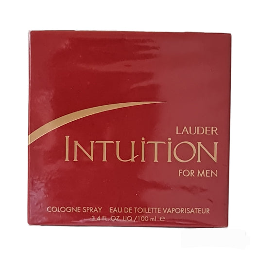 Estee Lauder Intuition For Men Eau De Toilette 100ml. Front photo. Perfume, cologne, scent and fragrance.