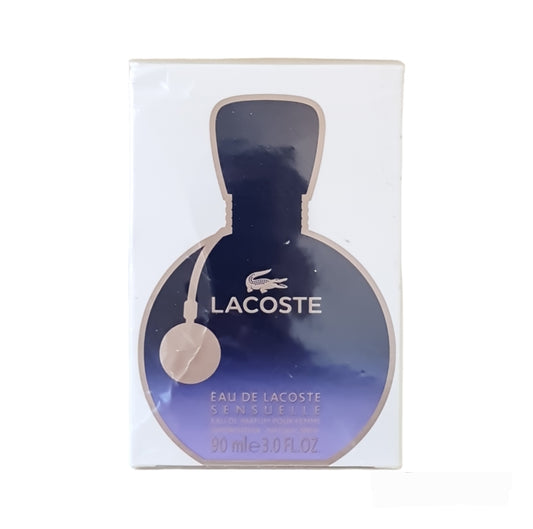 Lacoste Sensuelle Eau de Parfum 90ml. Front photo, scent, cologne, perfume and fragrance.