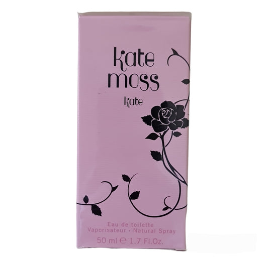 Kate Moss Kate Eau de Toilette 50ml. Front photo, perfume, cologne, scent and fragrance.