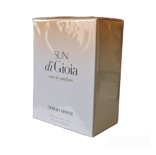 Giorgio Armani Sun Di Gioia Eau De Parfum 100ml. Front angled photo, perfume, fragrance, scent and cologne.