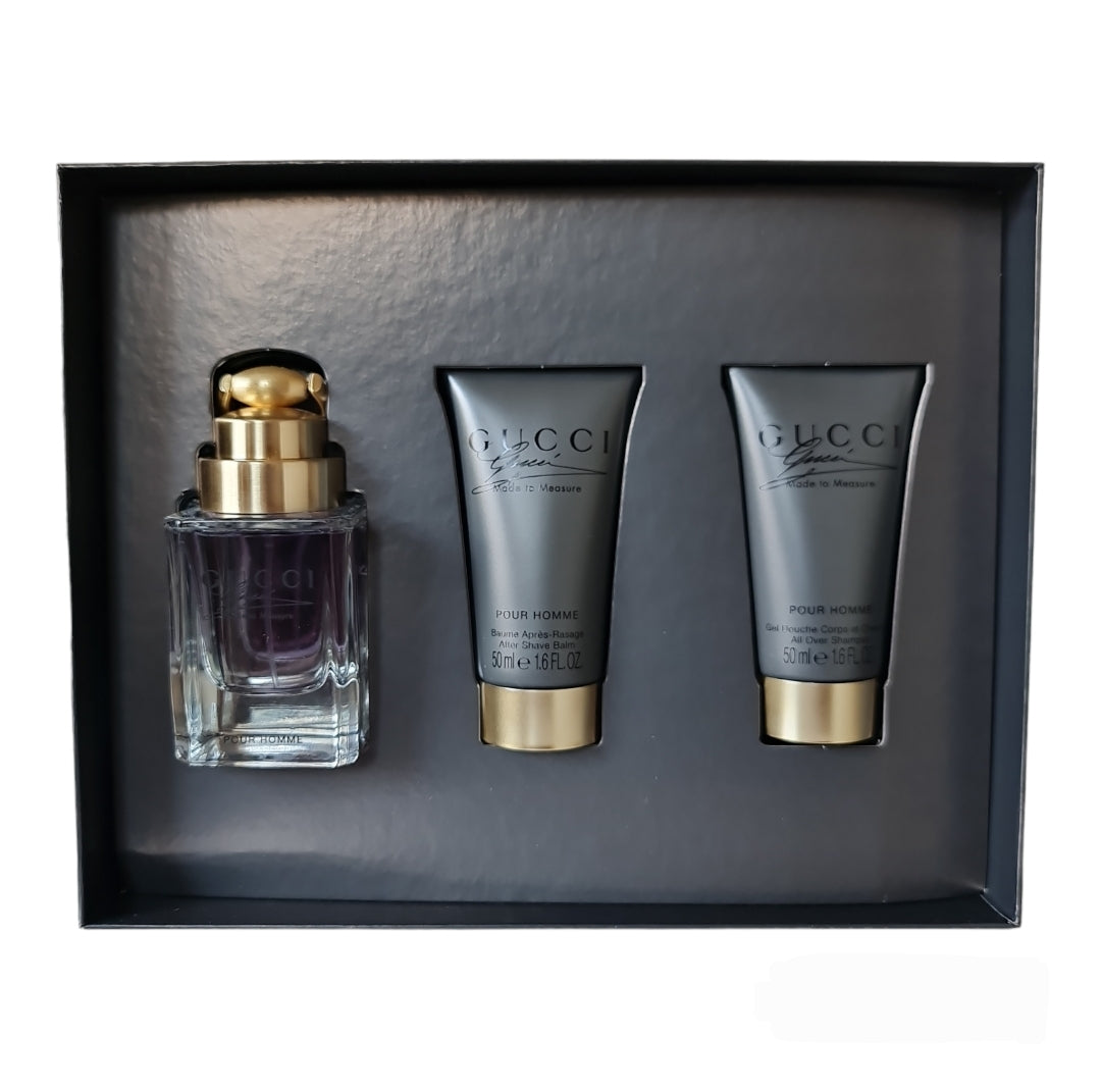 Gucci Made to Measure Pour Homme Eau De Toilette 50ml Gift Set. Imperfect box, see description