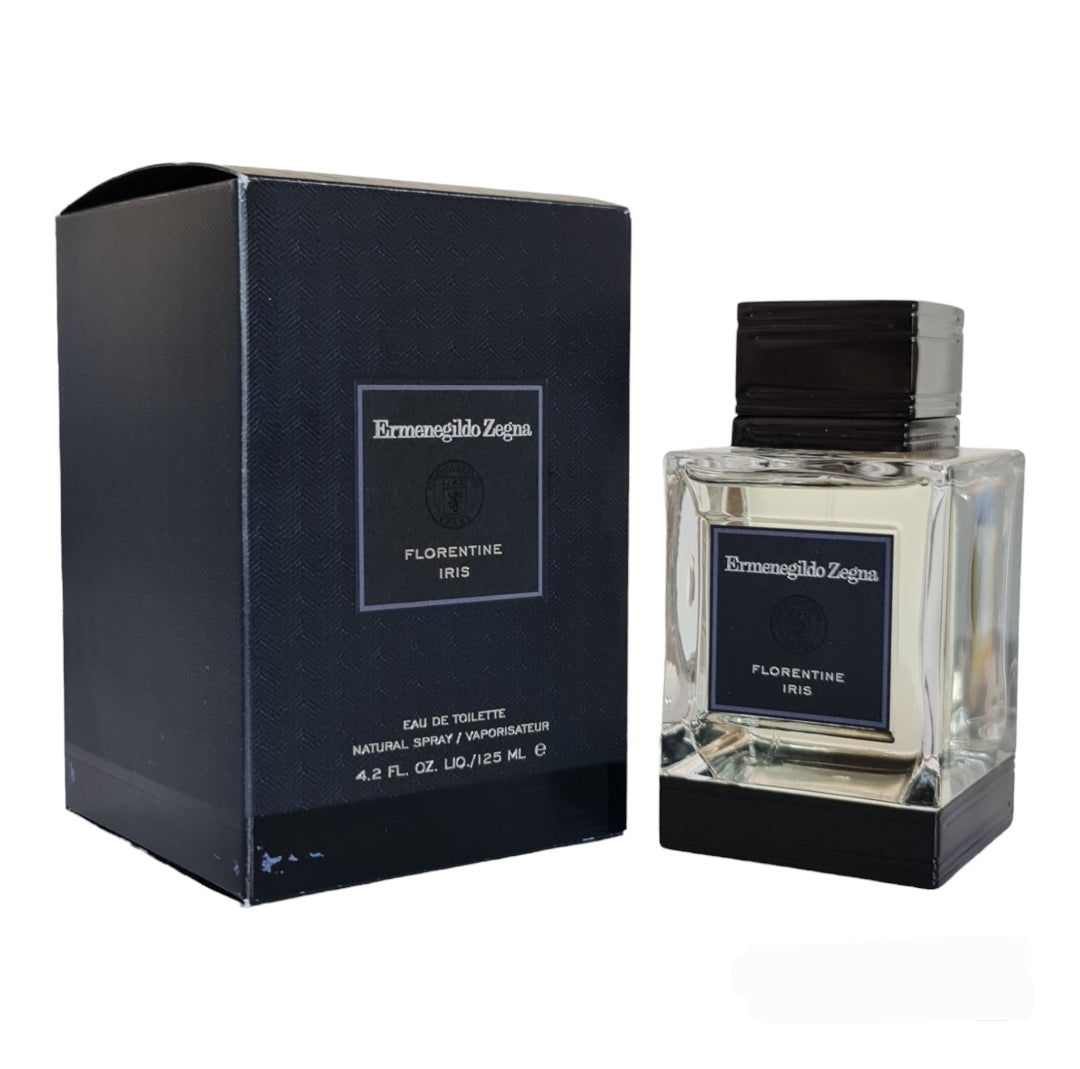 Ermenegildo Zegna Florentine Iris 125ml. Box and bottle, perfume, fragrance, scent and cologne.