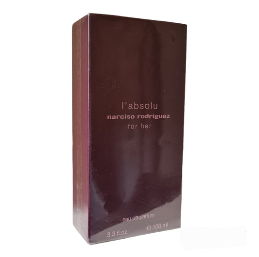 Narciso Rodriguez L'Absolu For Her Eau de Parfum 100ml. Front angled photo, perfume, scent, cologne and fragrance.