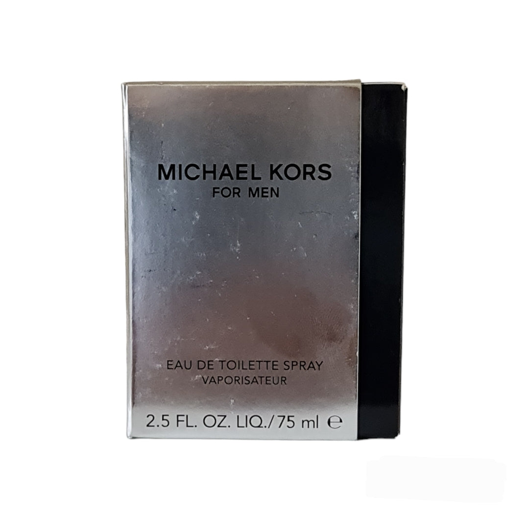 Michael Kors For Men Eau De Toilette 75ml (Original formulation). Front photo of box only, perfume, fragrance, scent and cologne.