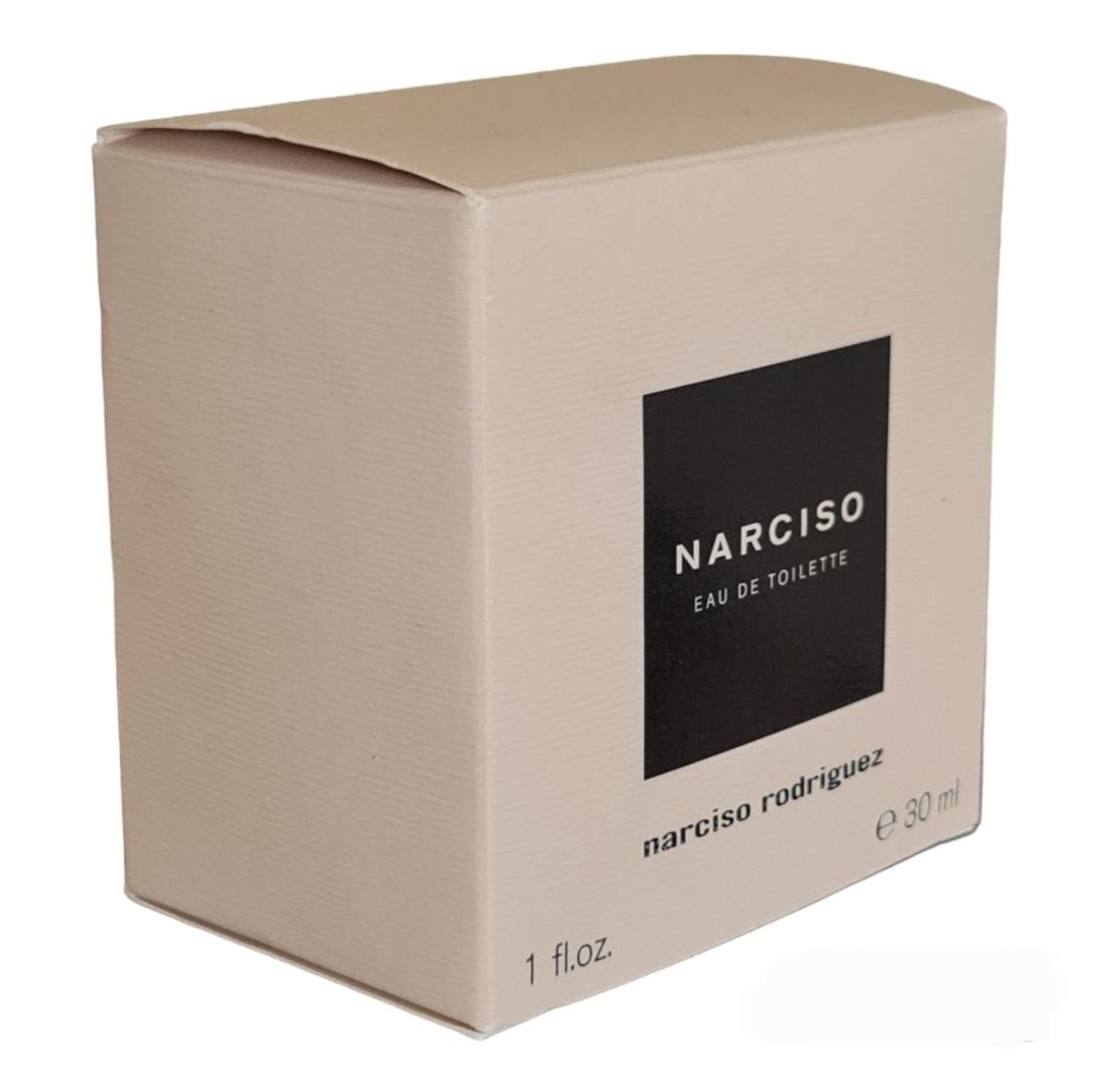 Narciso Rodriguez Eau De Toilette 30ml (Womens) See description. Photo of box, perfume, scent, cologne and fragrance. 