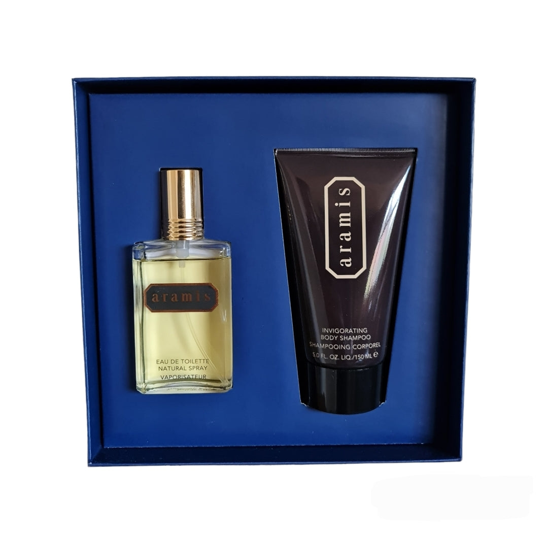 Aramis Eau De Toilette 60ml gift set. Front photo, perfume, cologne, scent and fragrance.