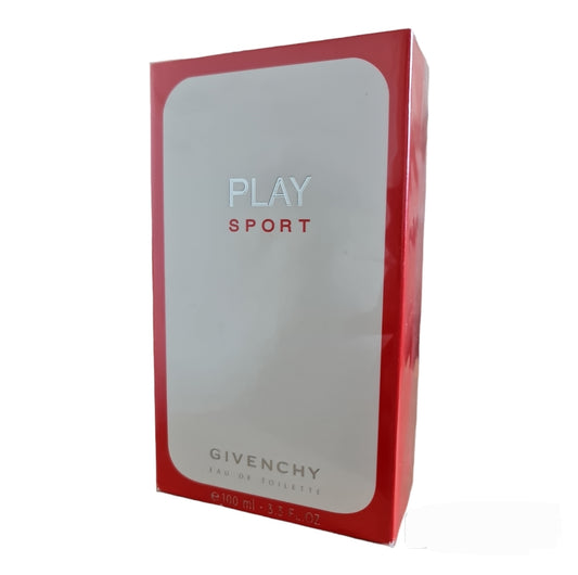 Givenchy Play Sport Eau De Toilette 100ml. Photo of box on a angle.