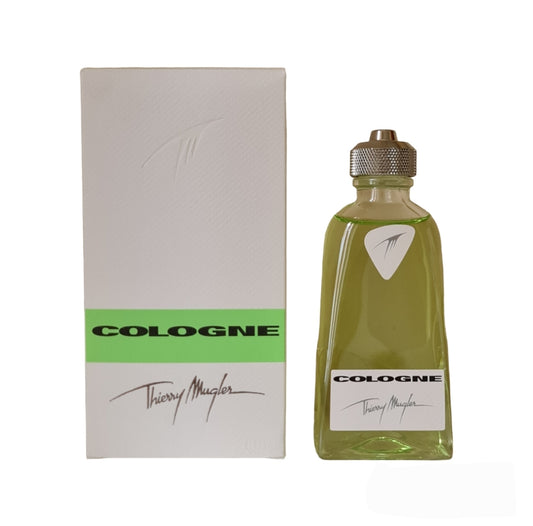 Mugler Cologne Eau de Toilette 75ml Splash and Spray bottle. Photo of perfume bottle and box side by side.