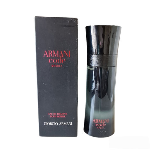 Giorgio Armani Code Sport 2016 Eau de Toilette 75ml. Front photo showing box and perfume bottle.