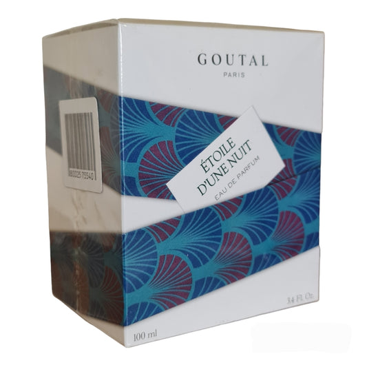 Goutal Paris Etoile D'Une Nuit Eau De Parfum 100ml. Front angled photo of perfume box.