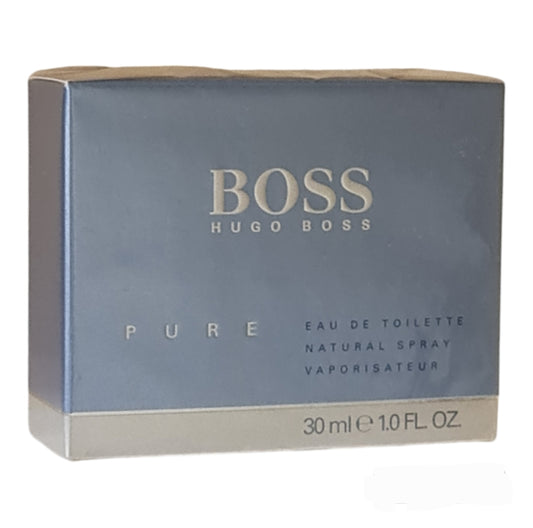 Hugo Boss Pure Eau De Toilette 30ml. Front photo of of fragrance box.