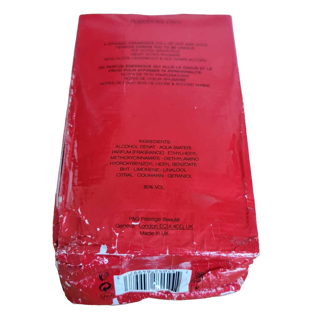 Back of fragrance box.