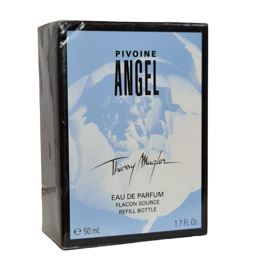 Thierry Mugler Pivoine Angel Garden Of Stars Eau De Parfum 50ml (Refill). Imperfect Sealed Box. Front angled photo.