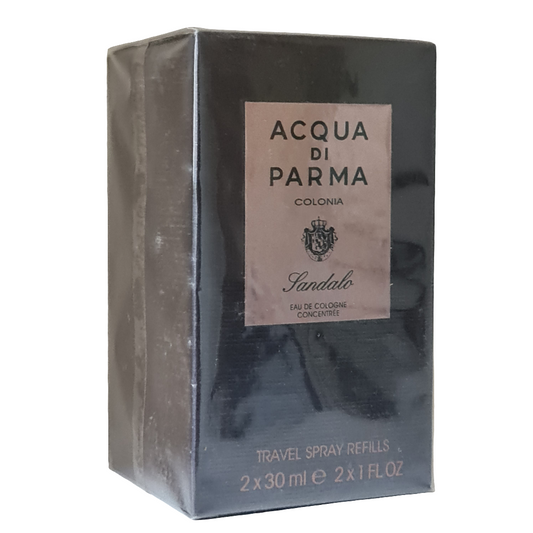 Acqua Di Parma Colonia Sandalo Eau De Cologne Concentree 2 x 30ml Travel Spray Refills (Travel Case Not Included). See Description.