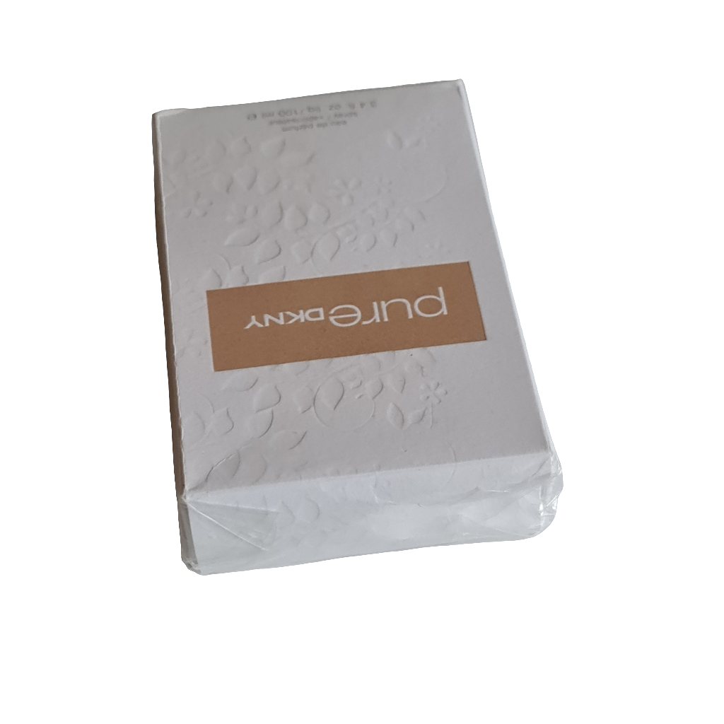 Cologne box lying flat showing top.