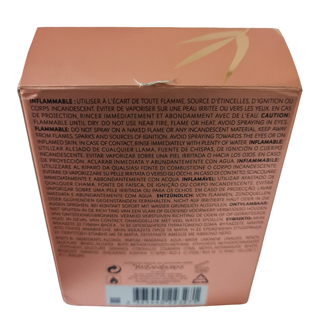 Photo showing tear in box.