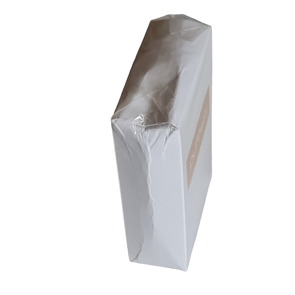 Photo showing side and top of box.