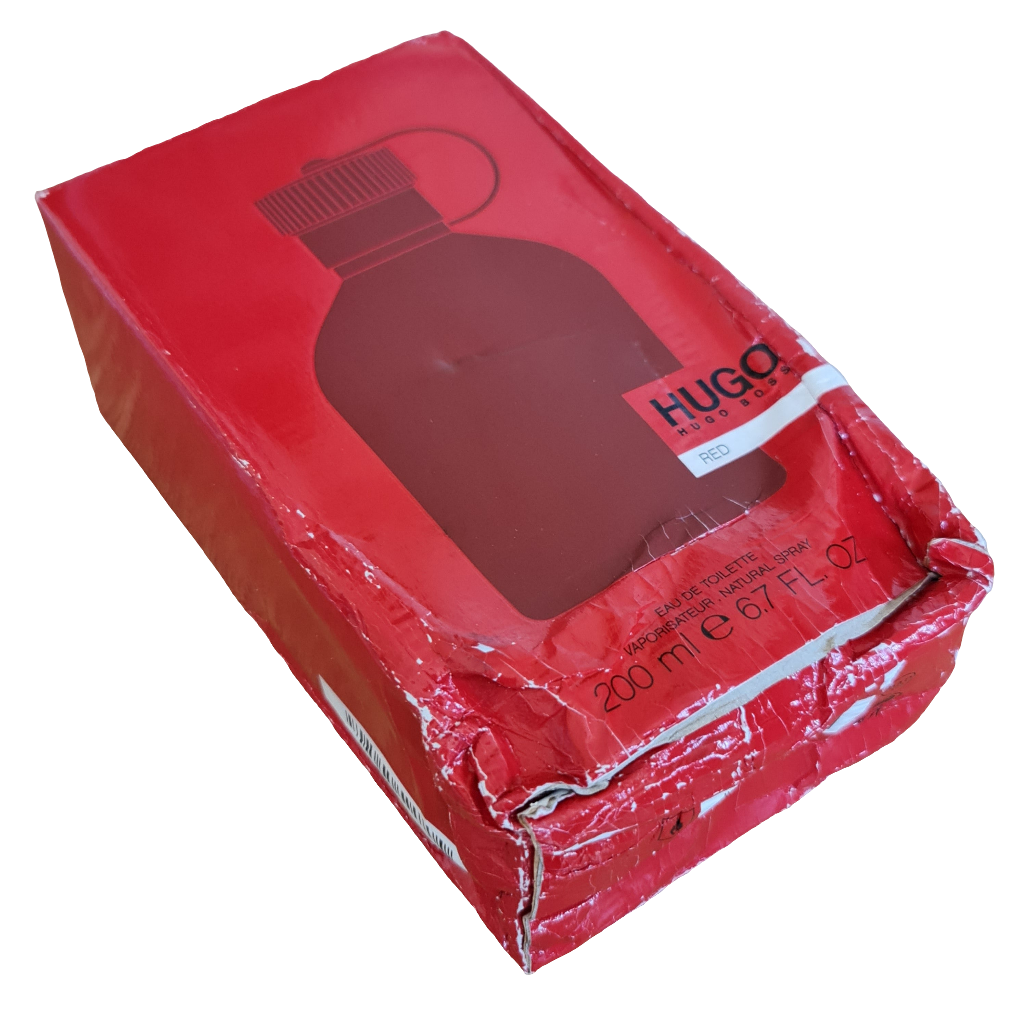 Fragrance box lying flat.
