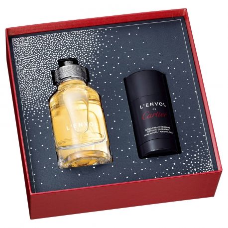 L'Envol de Cartier Gift Set - 80 ml EDP & 70 ml Deodorant Stick. Perfume and fragrance. Front Image.