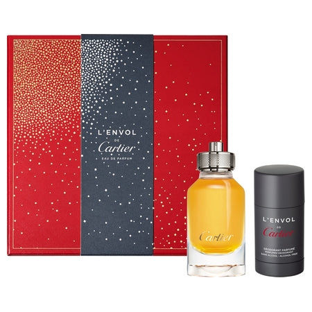 L'Envol de Cartier Gift Set - 80 ml EDP & 70 ml Deodorant Stick. Perfume and fragrance. Front Image.