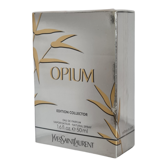 Yves Saint Laurent Opium Edition Collector 2014 Eau de Parfum 50ml. Front angled photo of perfume box.