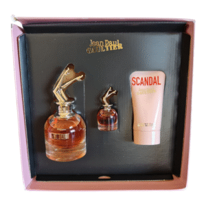 jean paul gaultier scandal eau de parfum 50ml gift set. imperfect box. see description