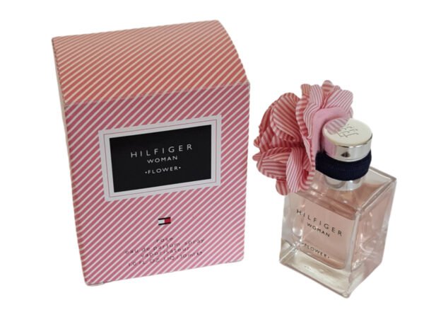 Tommy Hilfiger Flower, box and bottle side by side photo.