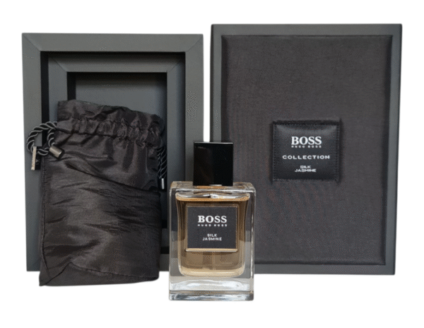 hugo boss boss the collection silk & jasmin eau de toilette 50ml. Showing box contents.