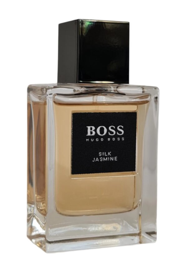 hugo boss boss the collection silk & jasmin eau de toilette 50ml. Angled photo of perfume bottle.