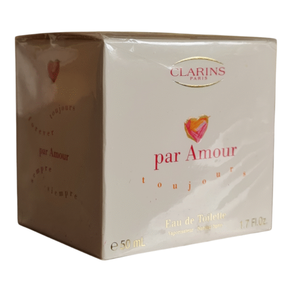clarins paris par amour toujours eau de toilette 50ml. Front angled photo.