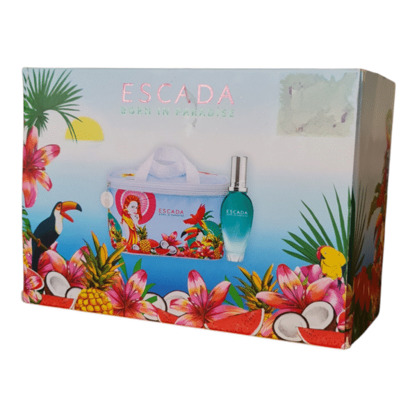 escada born in paradise eau de toilette 30ml spray & 1 cooler pouch