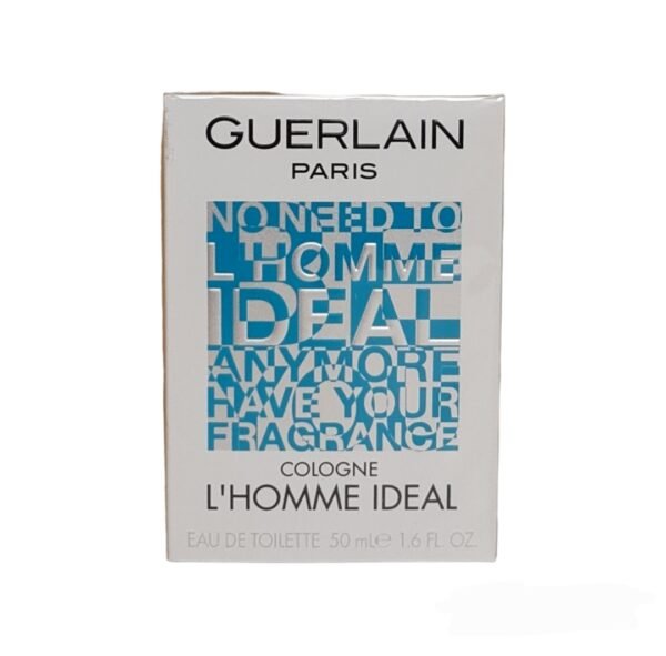 guerlain l’homme ideal cologne eau de toilette 50ml. Front photo of fragrance box.