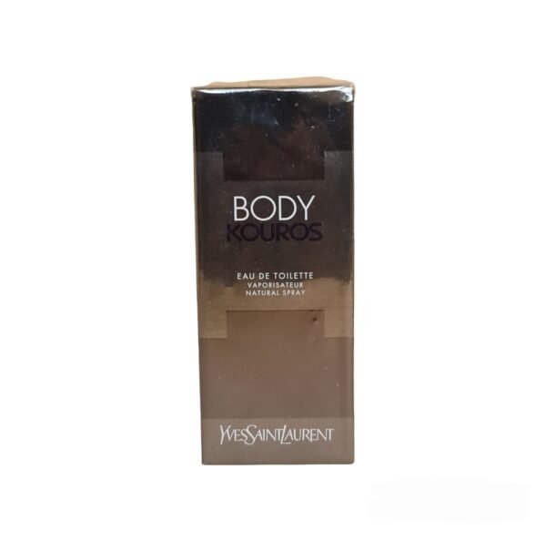 yves saint laurent body kouros eau de toilette 100ml. older batch. Front photo of box.