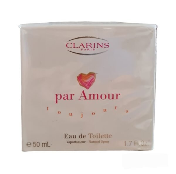 clarins paris par amour toujours eau de toilette 50ml. Front of box.
