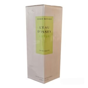 issey miyake l'eau d'issey lotus eau de toilette 90ml. Front of box.