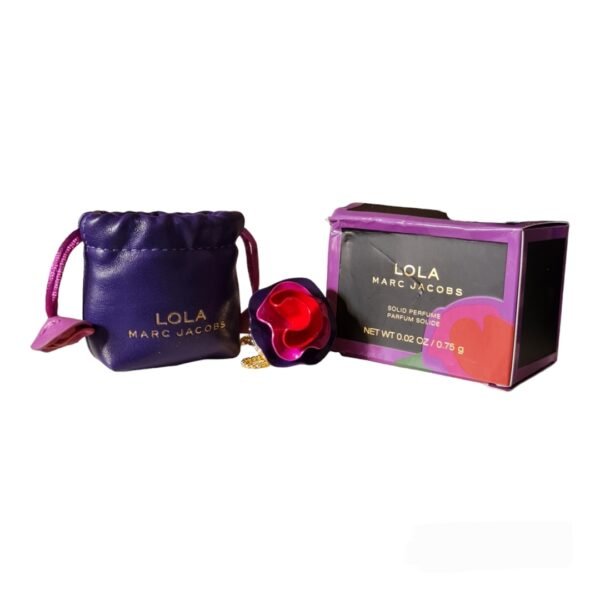 Marc Jacobs Lola Solid Perfume Parfum 75g ring on small chain. Imperfect Unsealed Box. See Description.