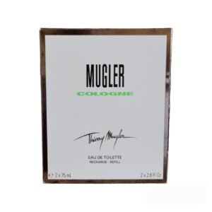 mugler cologne eau de toilette 150ml recharge refill. Front photo of box.
