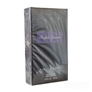 Ralph Lauren Purple Label Eau de Toilette 125ml. Front angled of box.