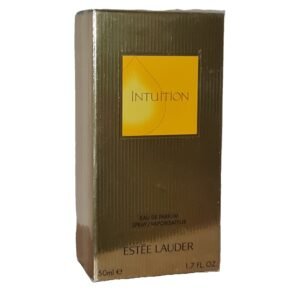 Estee Lauder Intuition Eau de Parfum 50ml. Front photo of the perfume box.