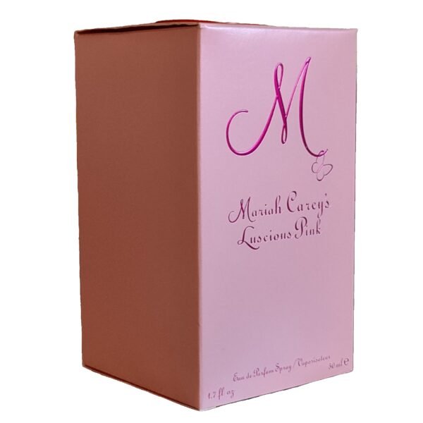 mariah carey's luscious pink eau de parfum 50ml. Two sides of the box.