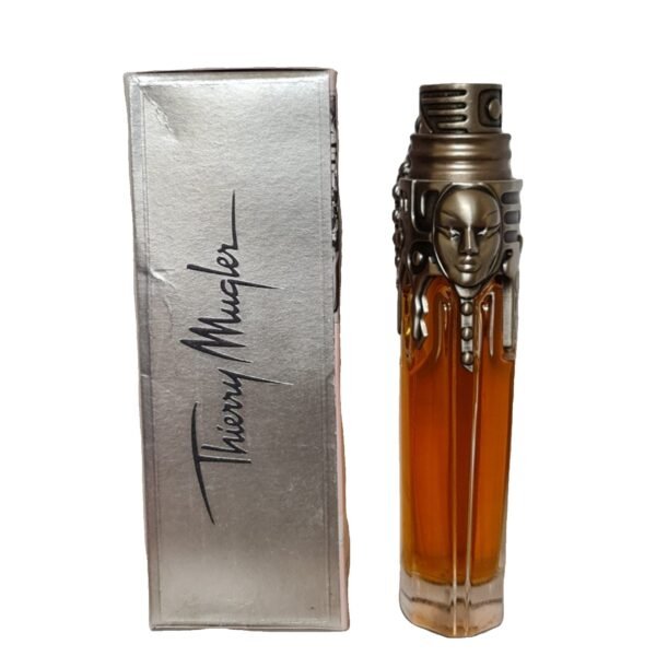 Thierry Mugler Womanity Eau de Parfum 50ml. Side of box and bottle.