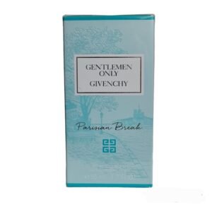 givenchy gentleman only parisian break eau de toilette 50ml. Front of perfume box showing size of bottle.