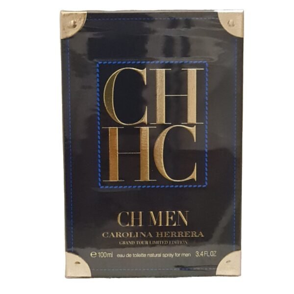 carolina herrera ch men grand tour eau de toilette 100ml. Front of fragrance box photo.