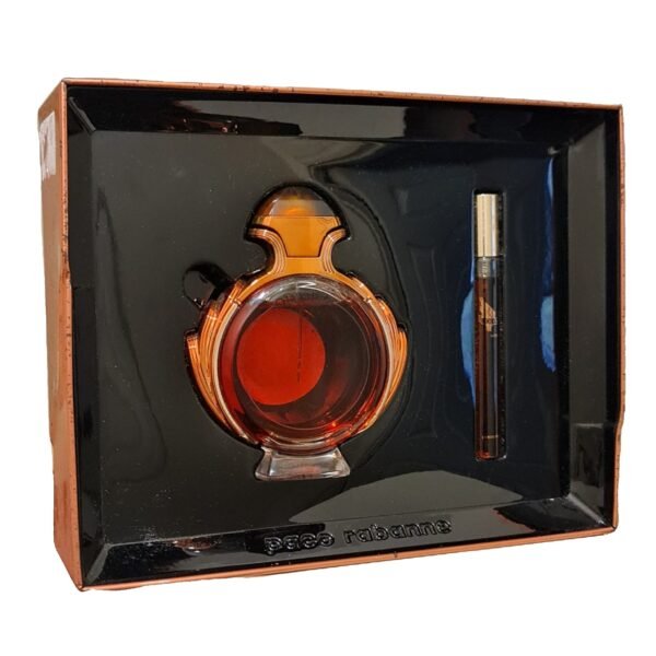 paco rabanne olympea eau de parfum intense 100ml 2 piece gift set. Front angled photo of item.
