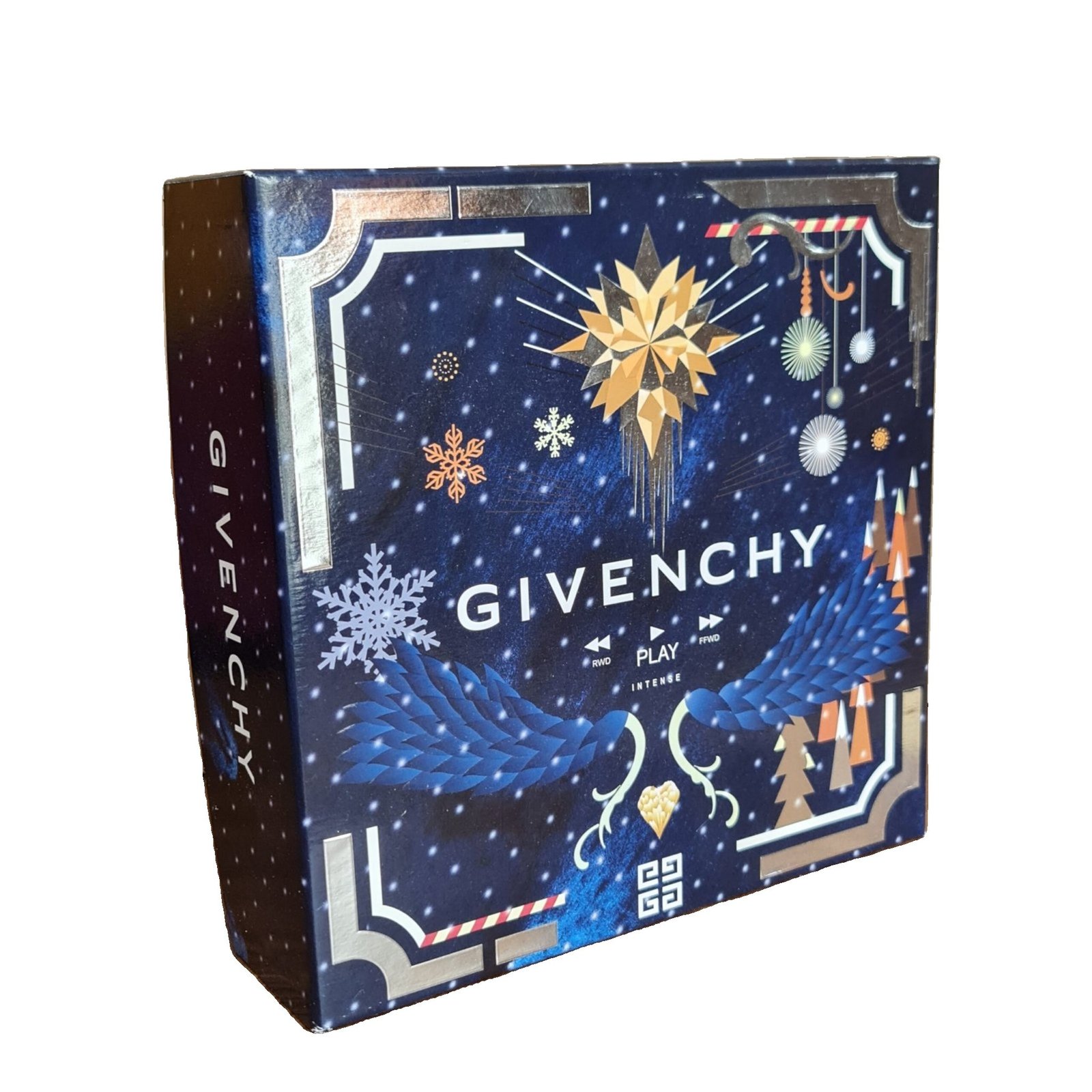 Givenchy Play Intense Eau de Toilette 100ml 3 Piece Gift Set Givenchy Play Intense Eau de Toilette 100ml 3 Piece Gift Set. Front cover of gift set box.
