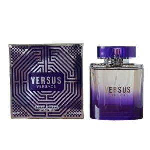 Versace Versus Eau de Toilette 100ml, Shiny box and bottle side by side photo.
